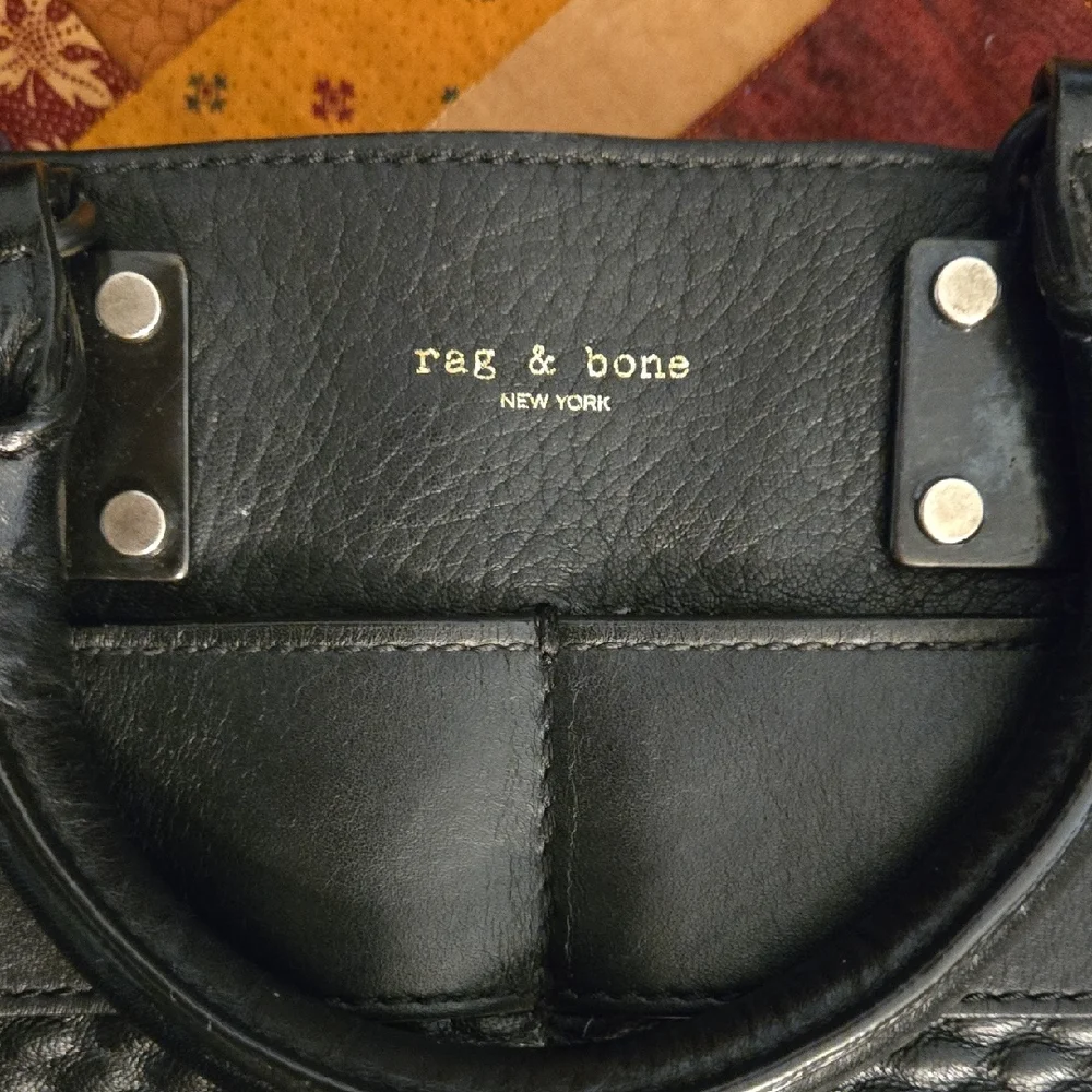 Authentic Rag & Bone Black Vintage Leather Women's Handbag - Picture 5 of 7